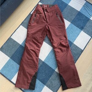 Women’s Burgundy Snow Pants